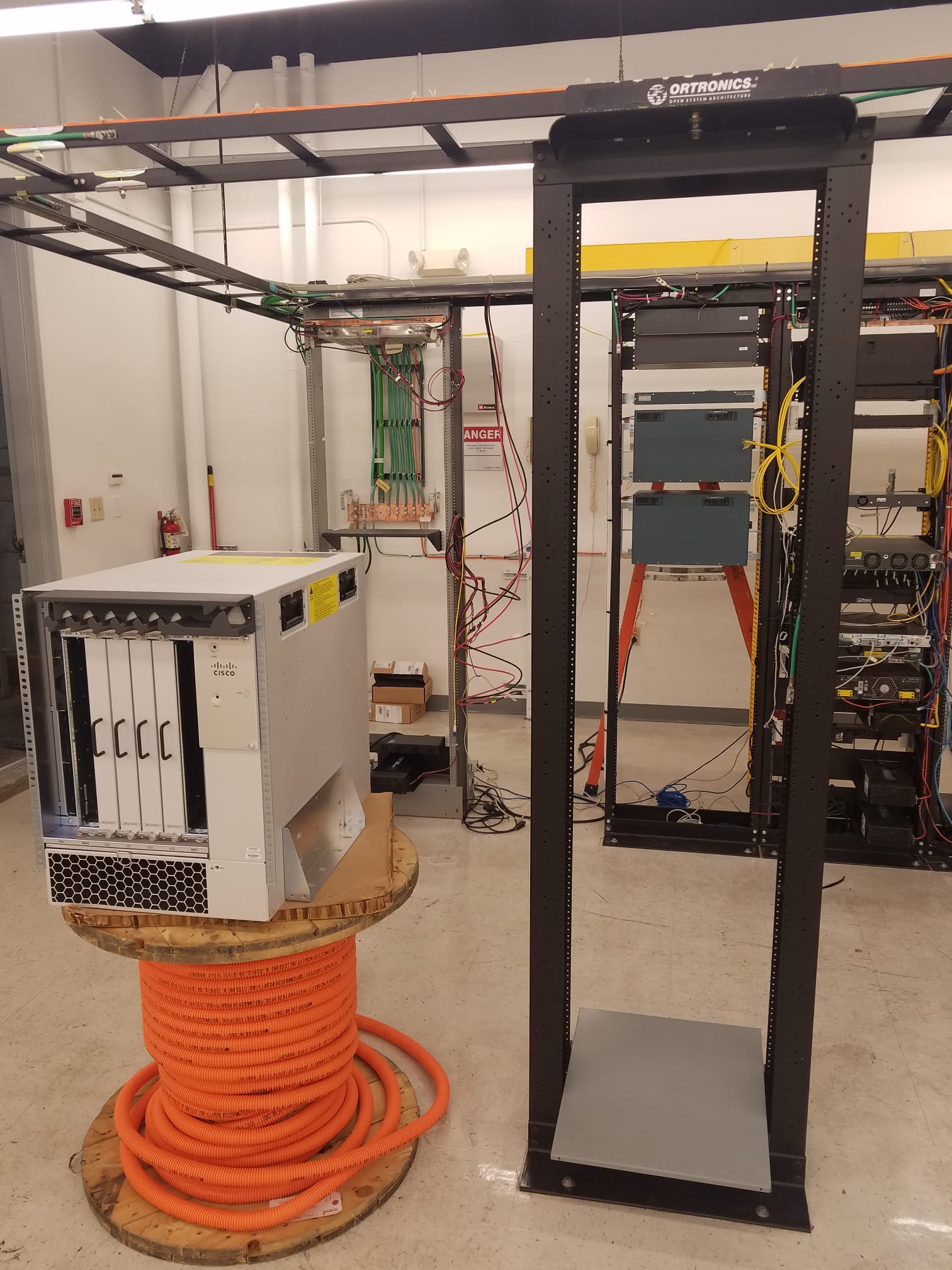 Installation of Routers and Open Bay Racks